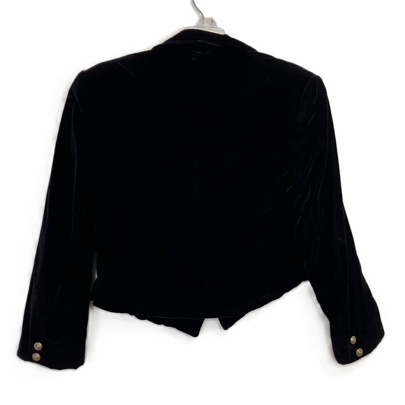 Avenue Road Velvet Blazer Single Button Jacket Dark Eggplant Vintage 90s Medium - Picture 6 of 6